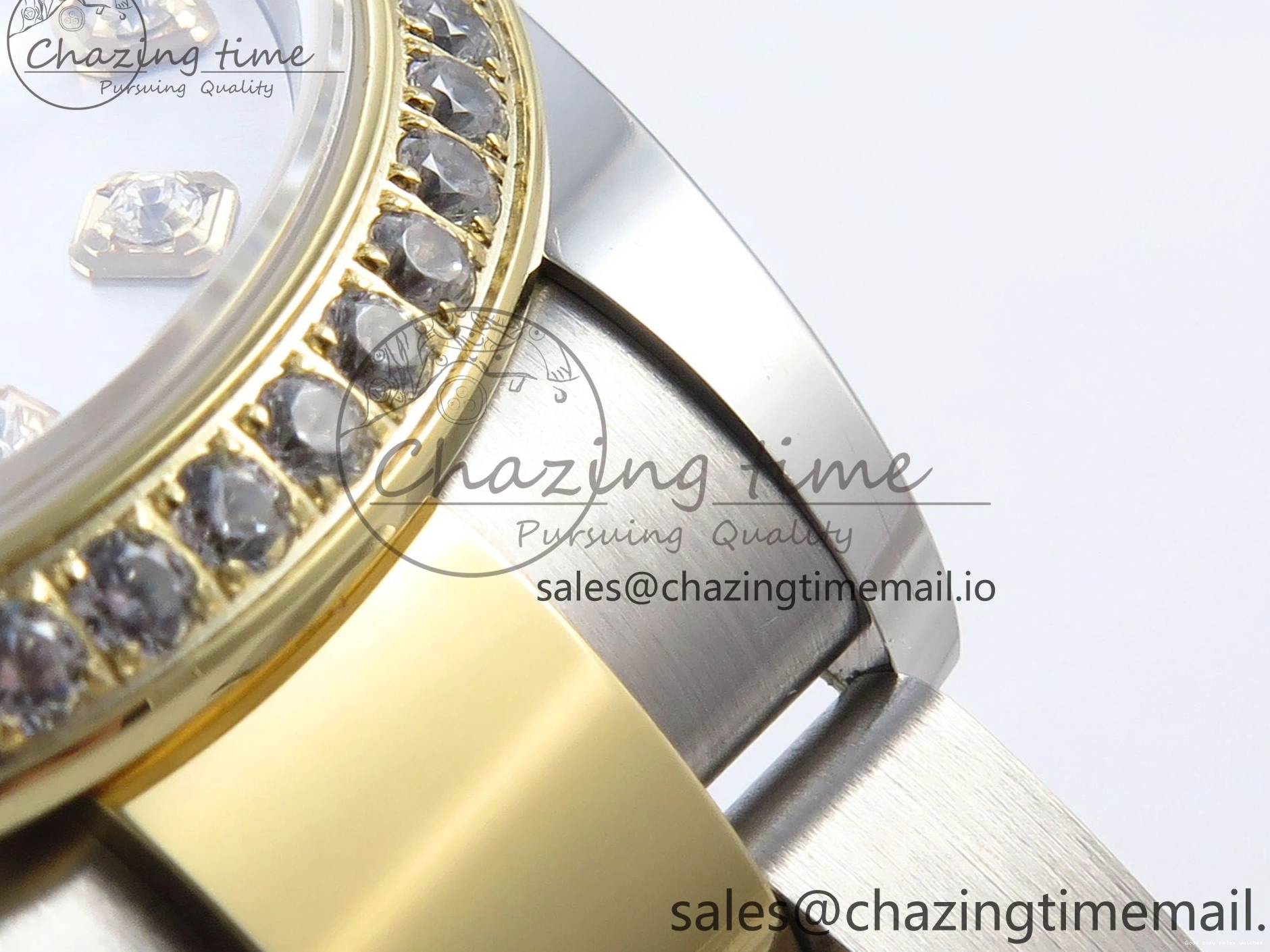 Rolex copies cheap SS 402 ETA YG Bracelet Steel 904L 1:1 ARF Silver OdorResistant 278383RBR Best DateJust Bezel Dial Diamonds 31 on Oyster Edition Diamonds 1103